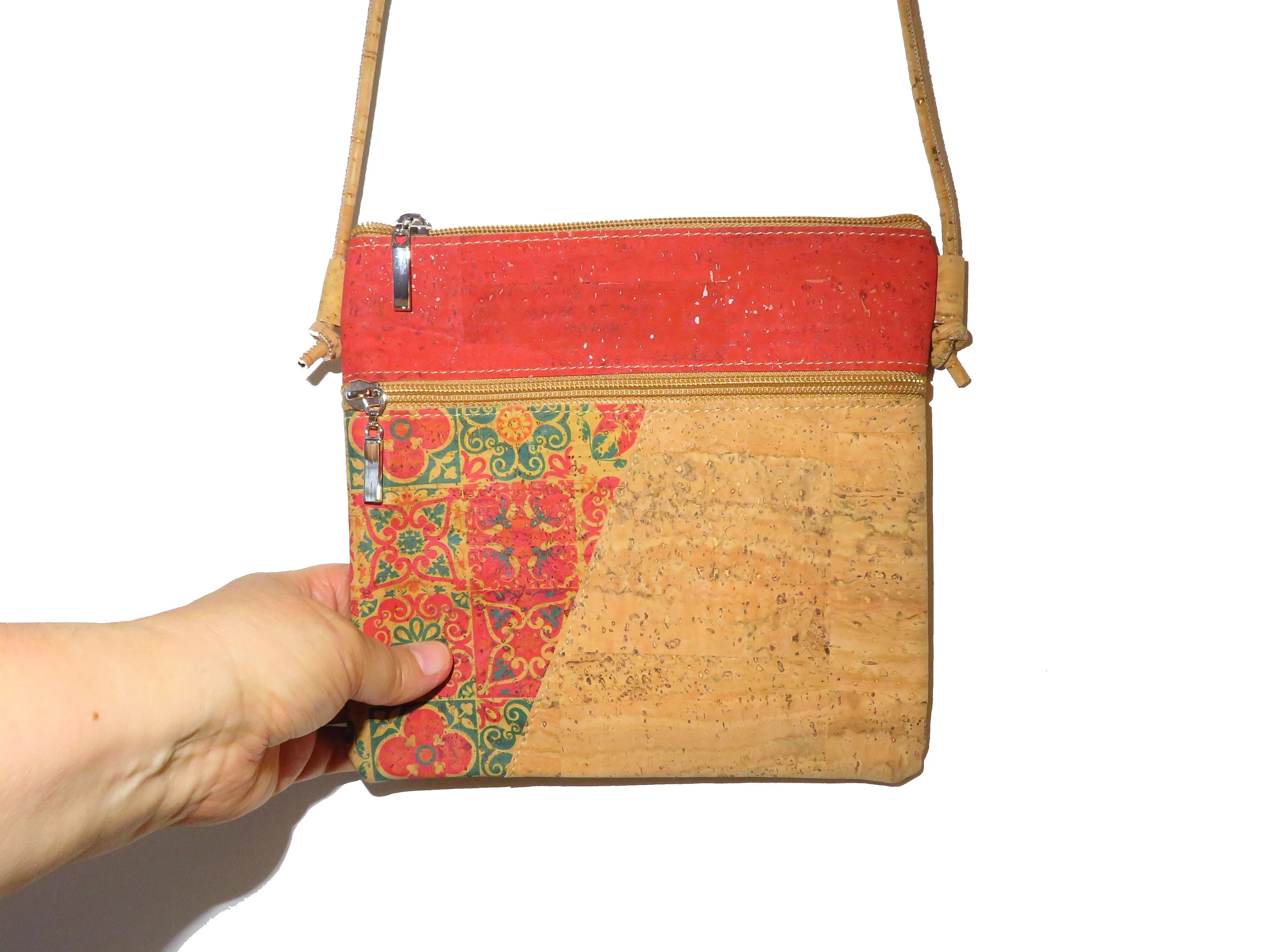 Bolsa artesanal de cortiça portuguesa